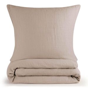 Blumtal POVLEČENÍ mušelín, 100% bavlna, 155/220 cm & 80/80 cm, taupe obraz