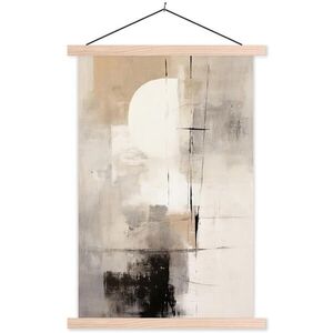 MuchoWow PLAKÁT S MAGNETICKOU LIŠTOU Abstraktní - Umění - šedá 40x60 cm obraz