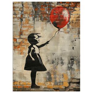 MuchoWow PLAKÁT Graffiti - Banksy - Dívka - Street art 30x40 cm obraz