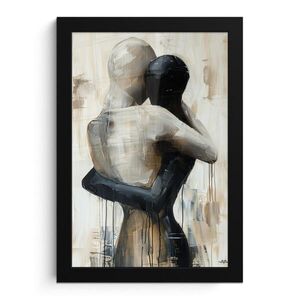 MuchoWow PLAKÁT V RÁMU Abstraktní - Láska - Černobílé - Moderní 20x30 cm obraz