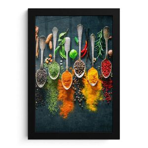MuchoWow PLAKÁT V RÁMU Bylinky - koření - lžíce 20x30 cm obraz
