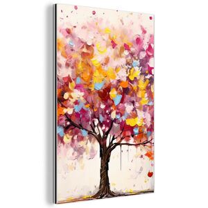 MuchoWow KOVOVÝ OBRAZ Akvarel - Strom - Umění - Abstraktní 40x60 cm obraz
