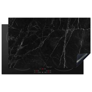 MuchoWow KRYT NA INDUKČNÍ DESKU Černá - mramor 83x51 cm obraz