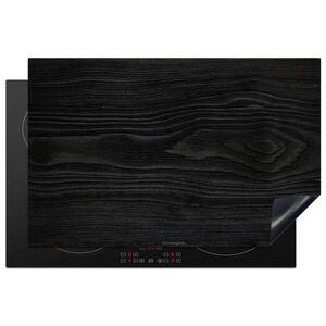 MuchoWow KRYT NA INDUKČNÍ DESKU Černá - vzhled dřeva 81x52 cm obraz