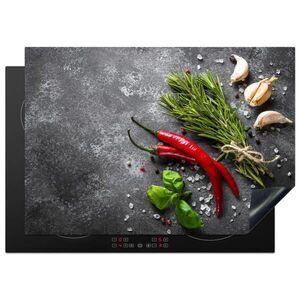 MuchoWow KRYT NA INDUKČNÍ DESKU Pepř - Bylinky - Koření - Beton 75x52 cm obraz