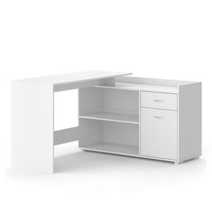 Vicco ROHOVÝ PSACÍ STŮL Noira Bílá 135 x 77 cm se zásuvkou obraz