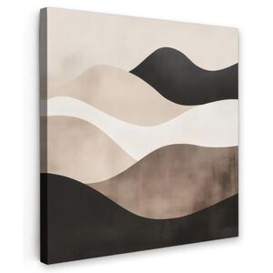 MuchoWow OBRAZ NA PLÁTNĚ Abstraktní - Krajina - Vlny - Krémová barva 20x20 cm obraz