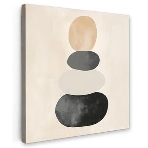 MuchoWow OBRAZ NA PLÁTNĚ Japandi - Wabi sabi - Béžová 20x20 cm obraz