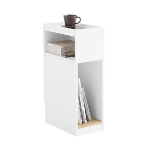 SoBuy NOČNÍ STOLEK s 1 policí Bílá 35x20x60cm Minimalistický obraz
