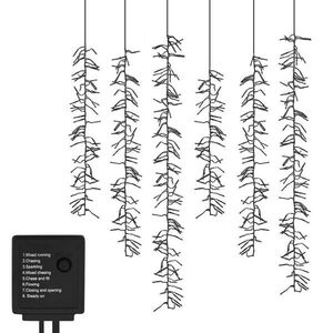 ECD-Germany SVĚTELNÝ ŘETĚZ ZÁVĚS s 480 LED diodami v teplé bílé barvě obraz
