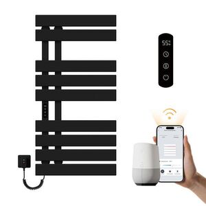 EMKE RADIÁTOR NA RUČNÍKY Wi-Fi termostatem, černý, 100/50 cm obraz