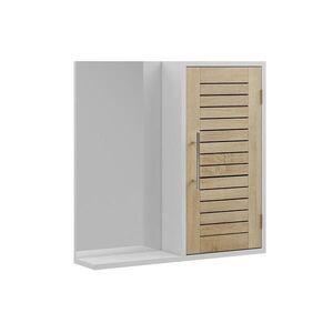 Vicco KOUPELNOVÁ ZRCADLOVÁ SKŘÍŇKA Looma Bílá/dub 60 x 60 cm se 3 přihrádkami obraz