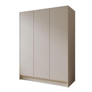 Beautysofa ŠATNÍ skříň Gava se třemi hladkými dveřmi, 150 cm, kašmír obraz