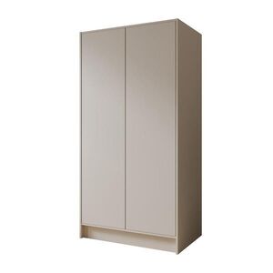 Beautysofa ŠATNÍ skříň Gava se dvěma hladkými dveřmi, 100 cm, kašmír obraz