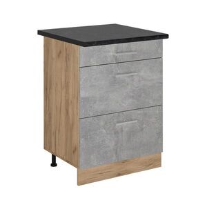 Vicco SPODNÍ SKŘÍŇKA KUCHYŇSKÉ LINKY R-Line Beton 60 cm se zásuvkami, PD Antracit obraz