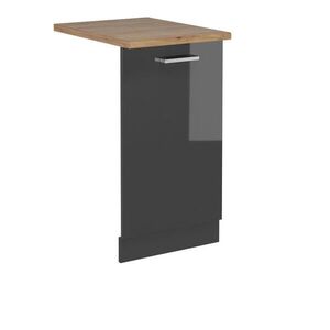 Vicco ČELNÍ PANEL MYČKY R-Line Antracitový vysoký lesk 45 cm , PD Dub obraz