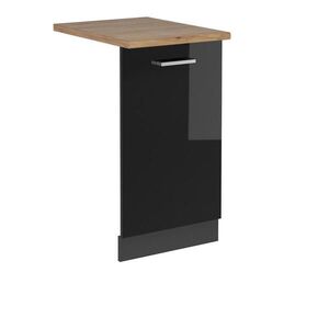 Vicco ČELNÍ PANEL MYČKY R-Line Černý vysoký lesk 45 cm , PD Dub obraz