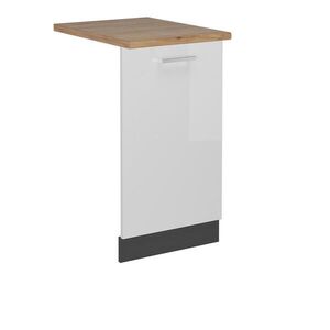 Vicco PŘEDNÍ PANEL R-Line Bílá vysoký lesk 45 cm , PD Dub obraz