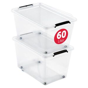 BOXXivo ÚLOŽNÉ boxy s víkem 60 l v sadě po 2 ks obraz