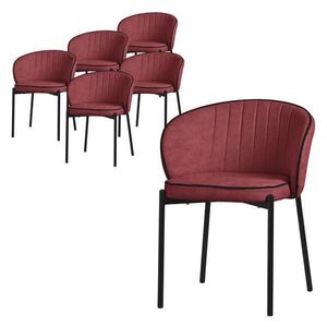 ML-DESIGN JÍDELNÍ ŽIDLE, sada 6 ks, červená obraz