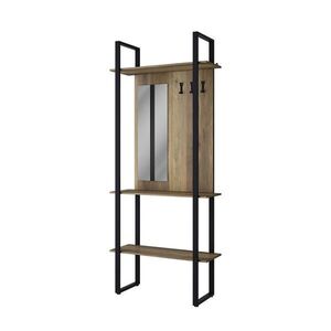 Vicco ŠATNÍ SKŘÍŇ Livi Antracit 90 x 215 cm s háčkem a zrcadlem obraz