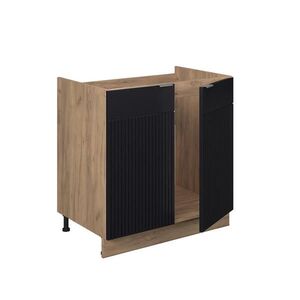 Vicco SKŘÍŇKA POD DŘEZ Fame-Line Černý pruhovaný 80 cm bez pracovní desky obraz