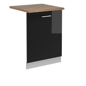 Vicco ČELNÍ PANEL MYČKY R-Line Černý vysoký lesk 60 cm , PD Dub obraz