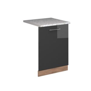 Vicco ČELNÍ PANEL MYČKY Fame-Line Antracitový vysoký lesk 60 cm s pracovní deskou obraz