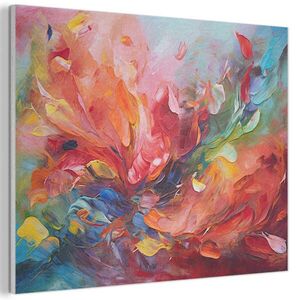 MuchoWow AKUSTICKÝ obraz Olejomalba - Umění - Abstraktní - Barevné 100x70 cm obraz