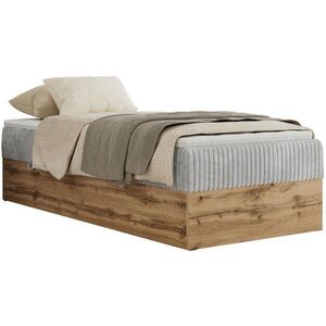 MKS KONTINENTÁLNÍ POSTEL WOOD ZERO 90/200 - Světle šedá Manšestr - H3 obraz