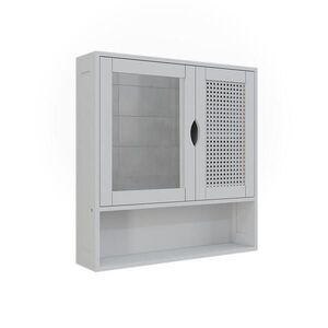 Vicco KOUPELNOVÁ ZRCADLOVÁ SKŘÍŇKA Liora Bílá 56 x 58 cm se 2 dveřmi obraz