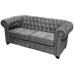 MID.YOU POHOVKA CHESTERFIELD, dřevo, textil, kompozitní dřevo, šedá obraz