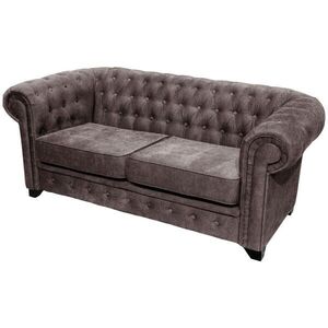 MID.YOU POHOVKA CHESTERFIELD, dřevo, textil, kompozitní dřevo, hnědá obraz