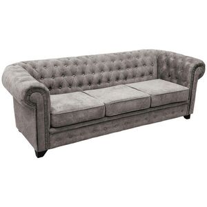 MID.YOU POHOVKA CHESTERFIELD, dřevo, textil, kompozitní dřevo, šedá obraz