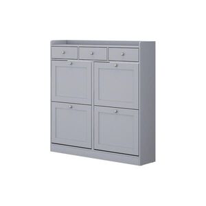 Vicco BOTNÍK NA BOTY Vitto Šedá 100 x 99.5 cm se 3 zásuvkami a 4 skládacími přihrádkami obraz