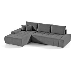 Beautysofa ROHOVÁ pohovka Draco L tmavě šedá, levá obraz