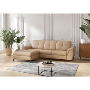 Sit & More ROHOVÁ SEDAČKA, textil, kůže, cappuccino obraz