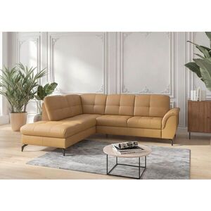 Sit & More ROHOVÁ SEDAČKA, textil, kůže, curry žlutá obraz