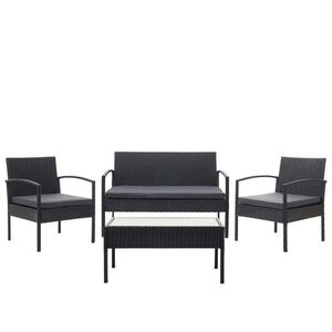 MCW POLY-RATTAN SADA Černá, antracitová obraz