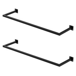 ML-DESIGN VĚŠÁK NA OBLEČENÍ, sada 2 ks, obdélníkový, výška 30 cm x šířka 110 cm, černý, z oceli obraz