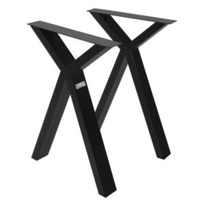 ML-DESIGN NOHY STOLU, sada 2 ks, 50 x V 72 cm, tvar X, černé obraz