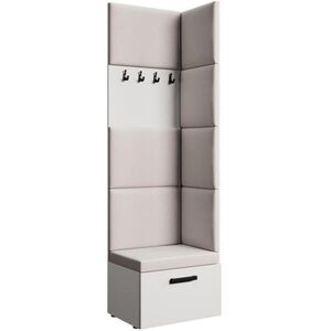 Beautysofa PŘEDSÍŇOVÁ sestava Margaret V 81/203/43 s čalouněnými panely, bílá obraz