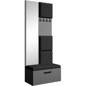 Beautysofa PŘEDSÍŇOVÁ sestava Margaret III 81/203/43 s čalouněnými panely, grafitová|černá obraz