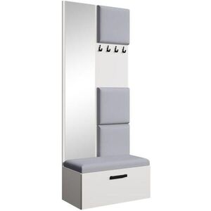 Beautysofa PŘEDSÍŇOVÁ sestava Margaret III 81/203/43 s čalouněnými panely, bílá|černá obraz