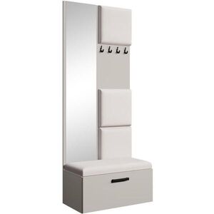 Beautysofa PŘEDSÍŇOVÁ sestava Margaret III 81/203/43 s čalouněnými panely, kašmírová|černá obraz