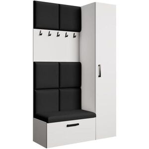 Beautysofa PŘEDSÍŇOVÁ sestava Margaret I+IV 121/203/43 s čalouněnými panely, bílá|černá obraz