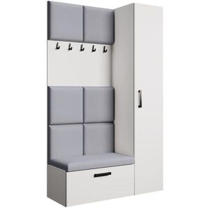 Beautysofa PŘEDSÍŇOVÁ sestava Margaret I+IV 121/203/43 s čalouněnými panely, bílá|černá obraz