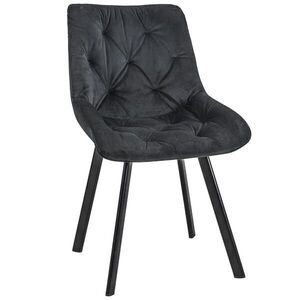 RAUMHIRSCH FURNITURE ČALOUNĚNÁ ŽIDLE, samet, kovové nohy černé 50/90/58, 5 obraz