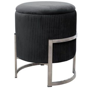 RAUMHIRSCH FURNITURE ČALOUNĚNÁ STOLÍK grafitová 40/46/40 obraz