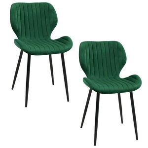 RAUMHIRSCH FURNITURE ČALOUNĚNÁ ŽIDLE, samet, kovové nohy zelené 44/77/30 obraz
